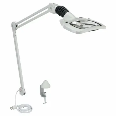 VISION-LUXO 2.25x 5 Diopter LED Desk-Clamp Magnifier Light - Desk-Clamp Magnifier Lights