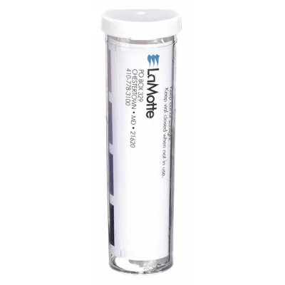 LAMOTTE Test Strips: Iodine, 12 to 100 ppm Iodine, Paper, 200 Tests, 3 in Overall Lg - Single-Parameter Test Strips