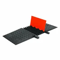 ADA Cable Protector: 5 Channels, 1 13/40 in Max Cable Dia, 50 in Wd, 1 7/8 in Ht, 20 in Lg (MPN GD5X125-ADA-O/B)