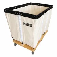 Basket Truck: 12.4 cu ft, 600 lb, 35 in L x 23 in W x 31 in H, White, Wood, Assembled