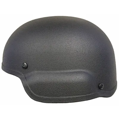 UNITED SHIELD Level IIIA Mid Cut Helmet, Black Aramid, 3/4 in Pad Thick