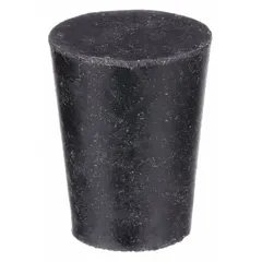 APPROVED VENDOR Natural Rubber Stopper, Size 1, Black (RST1-S)