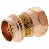 NIBCO Crimp Adapter Fitting: Straight, 1 1/2 in CTS x 1 1/2 in CTS x 1 1/2 in Pipe size, Copper (MPN 9025900HPC)