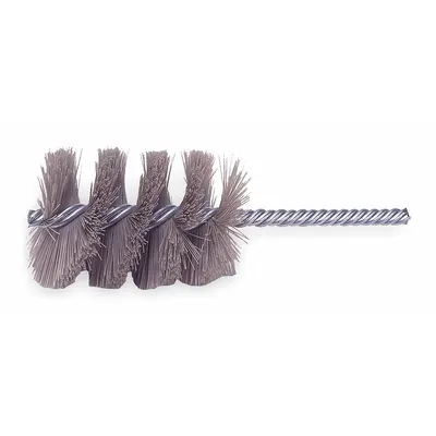 WEILER Tube Brush: Double Stem, Nylon, 1/2 in Dia, 0.022 in Fill Dia - Heavy-Deburring Brushes for All Metals