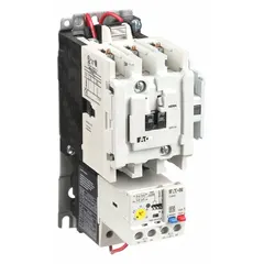 EATON NEMA Magnetic Motor Starter: Non-Reversing, 3 Poles, NEMA Size 1, 27 A, 120V AC Coil (MPN AN19DN0A5E045). Key specifications — Brand: EATON; Auxiliary Contact Form: 1NO; Coil Voltage: 110/120V AC; Phase: Three; Operator: None; Operator Controls: None; Auxiliary Contacts Included: 1NO; Signaling Features: Pilot Light.