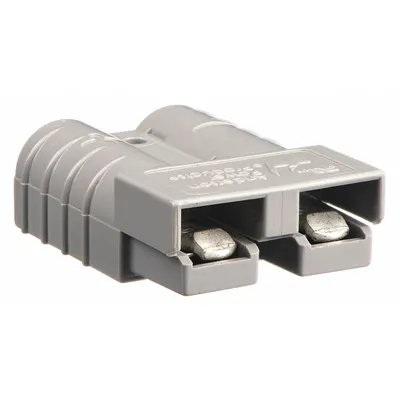 ANDERSON POWER PRODUCTS Power Connector: Two Pole, Gray, 6 ga, 10,000, 0.221 in Max Wire Dia - Plug-In Connectors