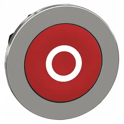 SCHNEIDER Push Button Head: 30 mm Panel Size, Non-Illuminated, Metallic, O - Heads for Push Buttons
