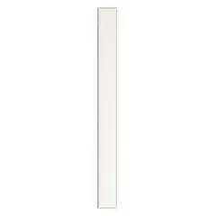 This pilaster is designed for use with bathroom partition systems. It features a steel body with a honeycomb inner core and a smooth semi-gloss white finish. The pilaster measures 70 inches in height, 7 inches in width, and 1 1/4 inches in thickness.