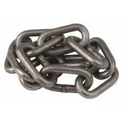 This hand chain is a replacement part for CM manual chain hoists. It features a 15/64-inch chain size and is compatible with hoists having a 1-foot lift height. Used for manually lifting or lowering loads in industrial settings.