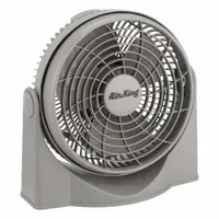 AIR KING Cooling Fan: 9 in Blade Dia, Non-Oscillating, 520 cfm_610 cfm_700 cfm Airflow, Cradle (MPN 9530)