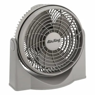 AIR KING Cooling Fan: 9 in Blade Dia, Non-Oscillating, 520 cfm_610 cfm_700 cfm Airflow - Pivoting Compact Fans