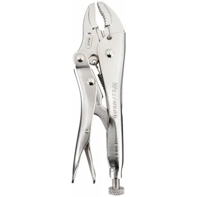 WESTWARD Locking Plier: Curved, Quick Release, 1 1/2 in Max Jaw Opening, 7 in Overall Lg - Curved-Jaw Locking Pliers