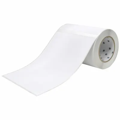 BRADY Pre-Cut Label Stock Roll: 10 in Label Ht, 7 in Label Wd, 10 in Roll Lg - Brady Cryogenic Inkjet Precut Label Rolls