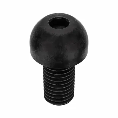 KERR LAKESIDE Socket Head Cap Screw: 1/4"-28 Thread Size, 1/2 in Lg, Button, Black Oxide - Button Head Socket Cap Screws
