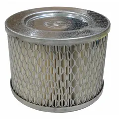 Paper air filter replacement element with 2.75 in overall height, 2 3/8 in inside diameter, and 3 7/8 in outside diameter. Used in industrial air intake systems to remove particulate contaminants from compressed air or vacuum lines.
