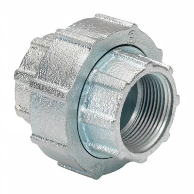 BRIDGEPORT FITTINGS Threaded Coupling - Three-Piece: Iron, 3/4 in Trade Size - Self-Aligning Three-Piece Threaded Couplings