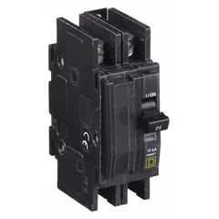 The SQUARE D QOU225 is a 25 A, 2-pole miniature circuit breaker from the QOU Series. Rated for single-phase 120/240V AC systems with a 10kA interrupting capacity, it provides overcurrent protection for air conditioning and refrigeration equipment.