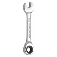 WESTWARD Combination Wrench: Alloy Steel, Chrome, 8 mm Head Size, 3 1/2 in Overall Lg, Std (MPN 54PP21)