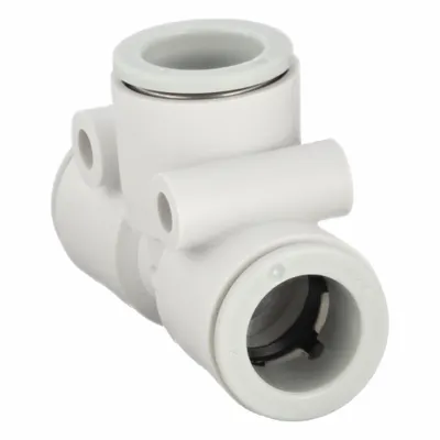 SMC KQ2T12-00A Push-Fit Tee Fitting - Polybutylene & Brass Tube Fittings