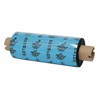 THERMAL TRANSFER RIBBON: Zebra, 3.31 in Ribbon Wd, 242 ft Ribbon Lg, 1/2 in Core Dia., Black, Wax (MPN 05319GS08407)