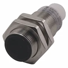 Shielded inductive cylindrical proximity sensor with built-in 4-pin micro connector and 3 wires. Operates on 10-48V DC supply voltage. Detects metallic objects without contact for position sensing, part detection, and machine control in industrial automation.