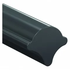 EPDM key for installing or removing locking gaskets in industrial sealing applications. Overall length 25 ft, width 0.4 in, height 0.3 in. Engages gasket locking mechanisms to maintain a secure seal.