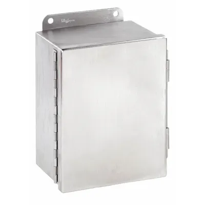 HOFFMAN Enclosure: 316L Stainless Steel, 8 in x 6 in x 4 in, NEMA 12/3R/4/4X, Solid Cover - Stainless Steel Enclosures
