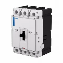 Molded case circuit breaker rated 100 A with 50 kA interrupting capacity at 480V AC. Fixed instantaneous trip, ABC phase connection, and standard line and load lugs. Suitable for overload and short-circuit protection in power distribution and motor control applications.