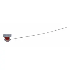 These adjustable-length cable seals feature a 12-inch cable with 1/64-inch diameter and an acrylic body. White sequential numbering and the marking message 'Sealed' are included. Supplied in a 100-pack, they are used for tamper-evident sealing of valves, meters, and similar industrial equipment.