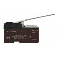 OMRON Snap Action Switch: Hinge Lever Actuator, 1NO/1NC, Solder (MPN X-10GW)