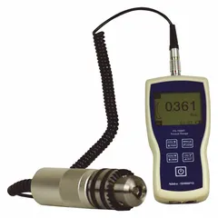 Handheld digital torque meter with drive size range of 1/32 in to 25/64 in and torque measurement range of 0.01 in-lb to 5 N-m. Used for precise torque measurement in industrial assembly, quality control, and maintenance applications to verify fastener torque and ensure joint integrity.