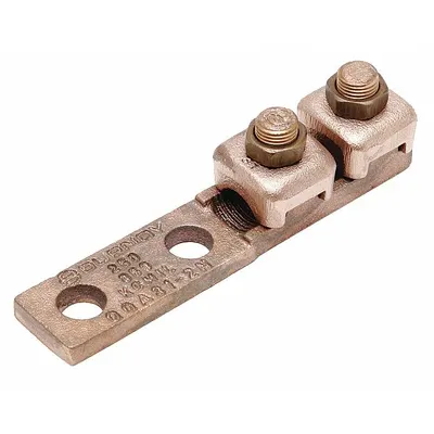 BURNDY Wire Connector: 4 AWG – 1 AWG Wire Sizes, 5/16 in Stud Size - Straight Mechanical Lugs