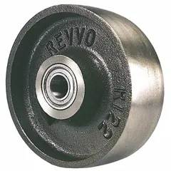 APPROVED VENDOR Iron Tread Wheel, 10 in Diameter, 2 1/8 in Width, 2,750 lb Load Rating, Gray