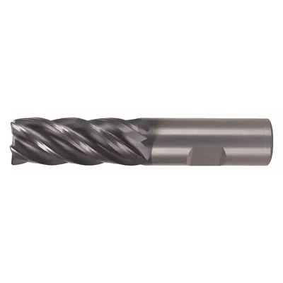 WIDIA HANITA Square End Mill: Carbide, AlTiN Coated, 5 Flute, 6 mm Mill Dia, 13 mm LOC - Fast-Cutting Carbide Square End Mills for Steel & Cast Iron