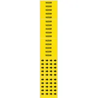 Pipe Marker: Vacuum, Yellow, Black, Fits 3/4 in and Smaller Pipe O.D., 3 Pipe Markers (MPN 7291-3C)