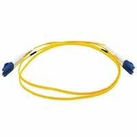 MONOPRICE Fiber Optic Patch Cord: Single Mode, 1 m Lg, LC End 1, LC End 2, Yellow, PVC (MPN 5217)