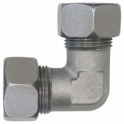 BRENNAN INDUSTRIES Compression Fitting Elbow: 10 mm OD x 10 mm OD size - Flareless Bite-Type Stainless Steel Compression Fittings