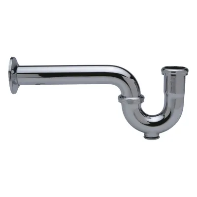 ZURN Trap: Brass, Chrome-Plated, Silver, 1 1/2 in_1 1/4 in Nominal Pipe Size - P-Traps