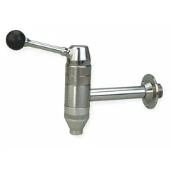 Oil spigot for controlled dispensing of oil from drums or containers. Used in industrial maintenance, machining, and lubrication applications for transferring oils in workshops, factories, and service environments.