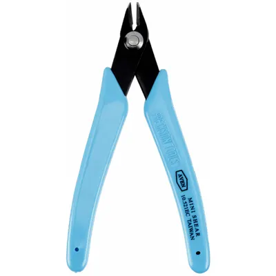 NIPTEC Precision Diagonal Cutting Plier: Flush, Pointed, 5 in Overall Lg, 3/8 in Jaw Lg - Flush-Cut Pliers