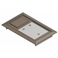 STEEL CITY Floor Box Cover: Rectangular, Brown, Polycarbonate, 8 1/8 in L x 5 1/8 in W x 3/16 in H (MPN 664-CST-SW-BRN)