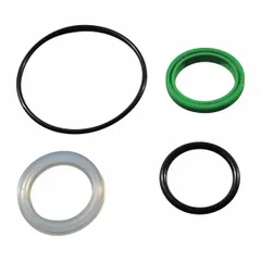 Replacement piston seal kit for pallet jacks, designed for model 4YX97. Constructed from polyurethane, it provides hydraulic sealing to restore lifting performance in material handling applications. Suitable for use with pallet jacks requiring seal replacement.