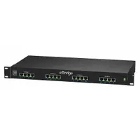 IP over coax receiver for transmitting IP signals over existing coaxial cable infrastructure. Accepts input voltage of 24 to 56V DC and 24V AC. Used as an accessory for power supplies in security and surveillance systems to extend network connectivity to IP devices over long distances without new Ethernet cabling