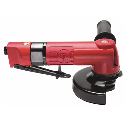 CHICAGO PNEUMATIC Air Angle Grinder: 5 in Wheel Dia, 0.8 hp Horsepower - Standard Reach Air-Powered Angle Grinders