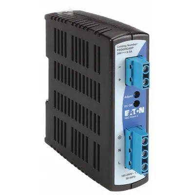 EATON DC Power Supply: DIN Rail, 60 W Output Power - Rated, 2.5 A Current - Output - DIN Rail Mount DC Power Supplies