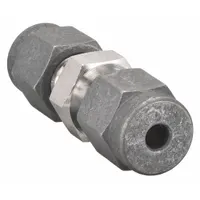 PARKER Compression Fitting Union: 1/8 in OD x 1/8 in OD Fitting Size, Compression x Compression (MPN 2-2 HBZ-SS)