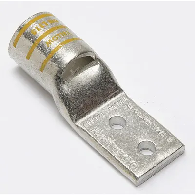 BURNDY Compression Lug: For 750 kcmil, Stranded Wire, 1/2 in Stud Size, Std - Two-Hole Compression Lugs