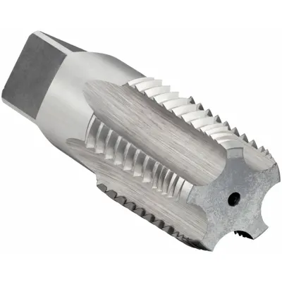 WIDIA GTD Pipe and Conduit Thread Tap: 1/2"-14 NPT/ANPT, H3 / 3B, 5 Flute, Plug Chamfer (MPN 16109) - Interrupted-Thread Pipe Taps for Aluminum