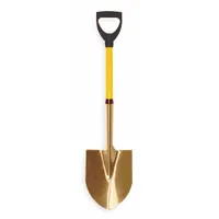 AMPCO Round Point Non-Sparking Shovel: Aluminum-Bronze Alloy Blade, D-Grip Handle Type (MPN S-83FG)