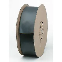 Standard polyolefin heat shrink tubing for insulating and protecting electrical connections, wires, and cables. Inner diameter shrinks from 0.25 in to 0.13 in upon heating. Black color, supplied in a 3-pack with 200 ft per pack.